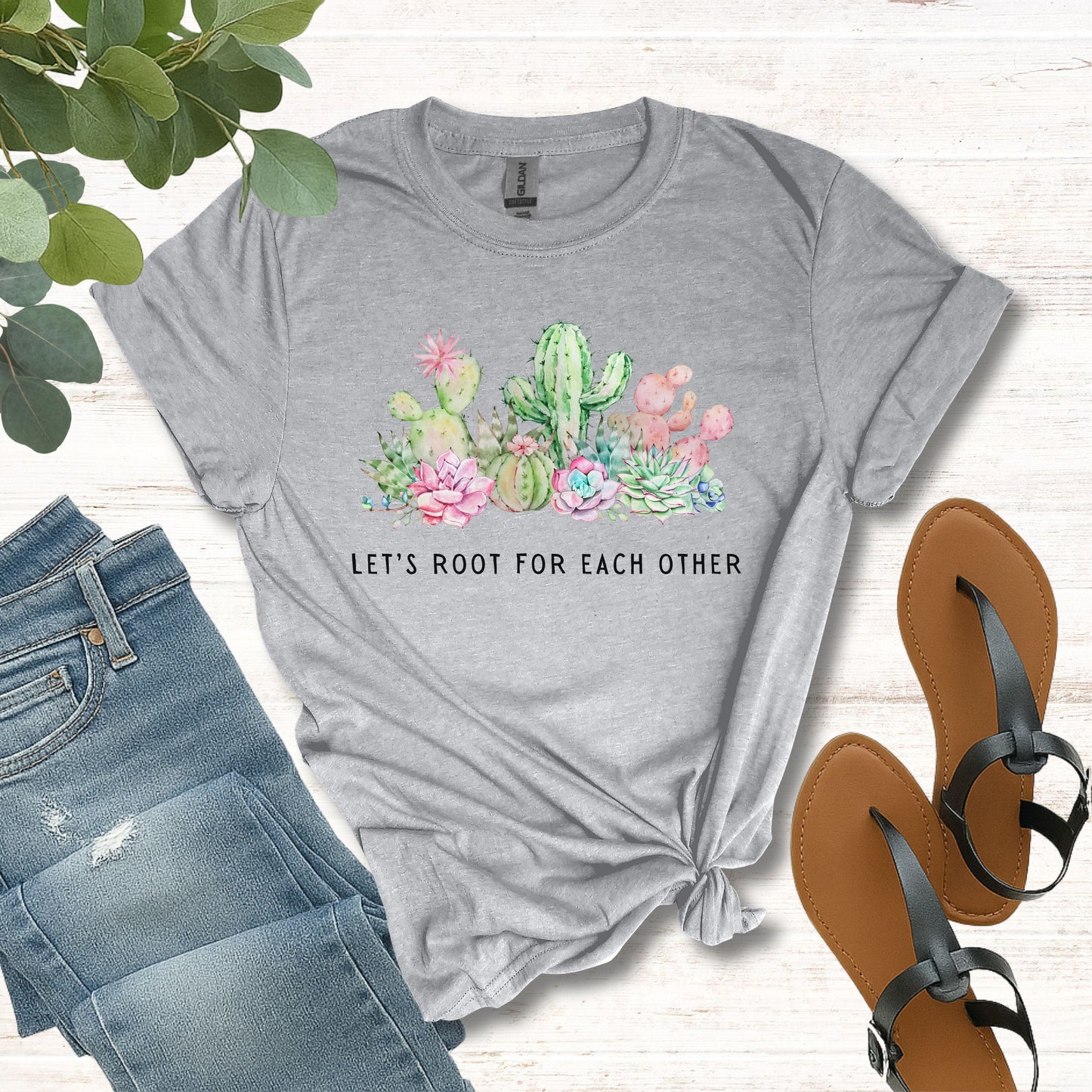 Cactus Let's Root for Each Other Shirt